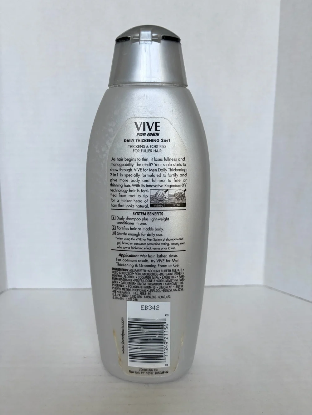 L’Oréal Vive for Men Daily Thickening 2 in 1 Shampoo Discontinued 13 oz 85% Full